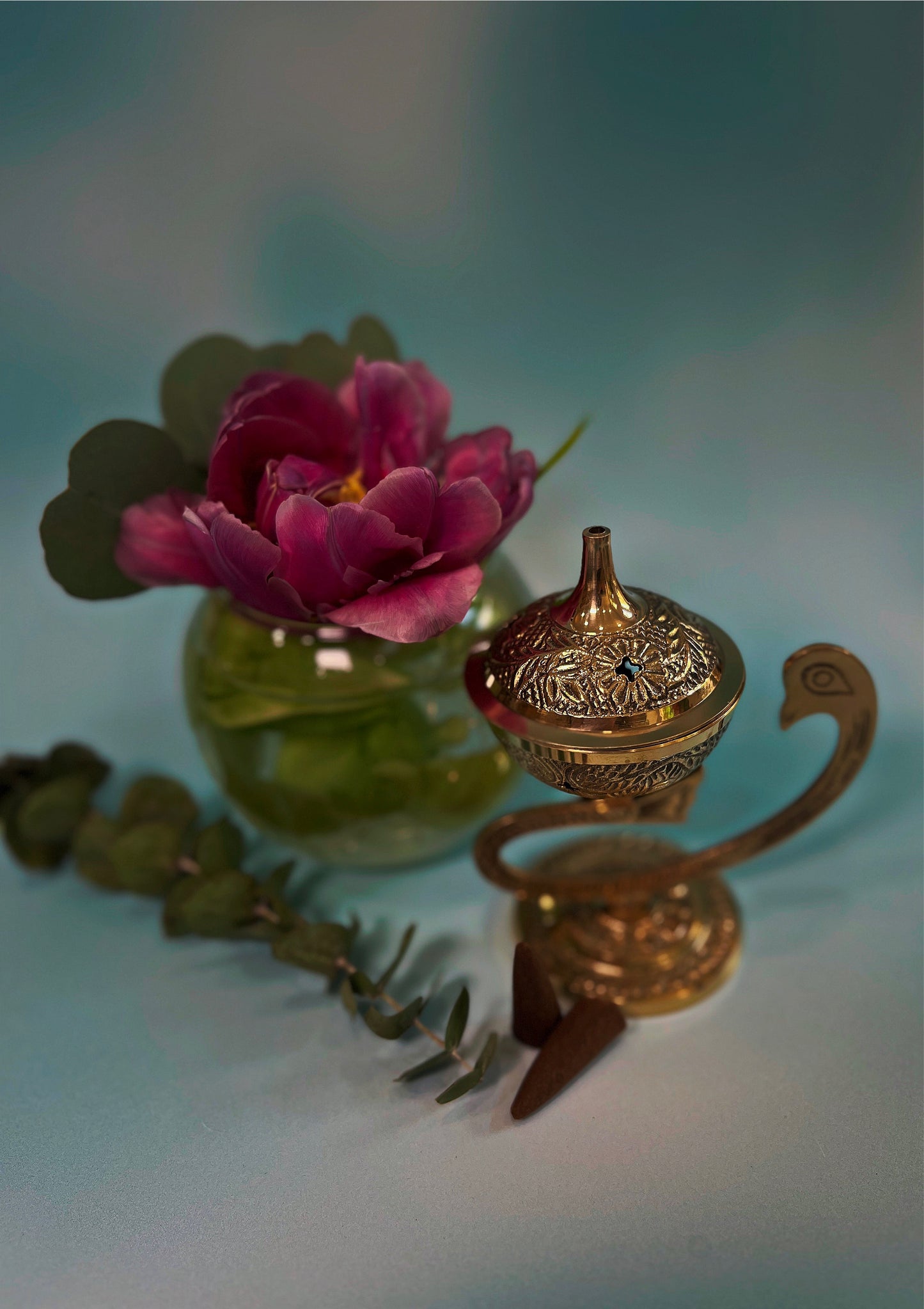 Peacock incense burner