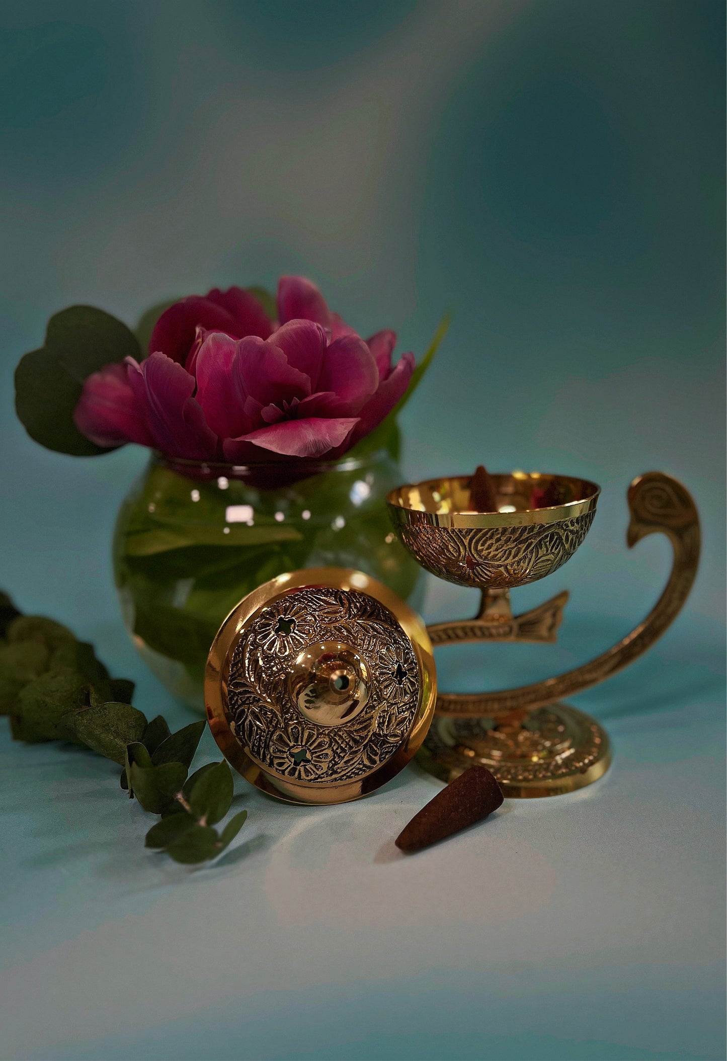 Peacock incense burner