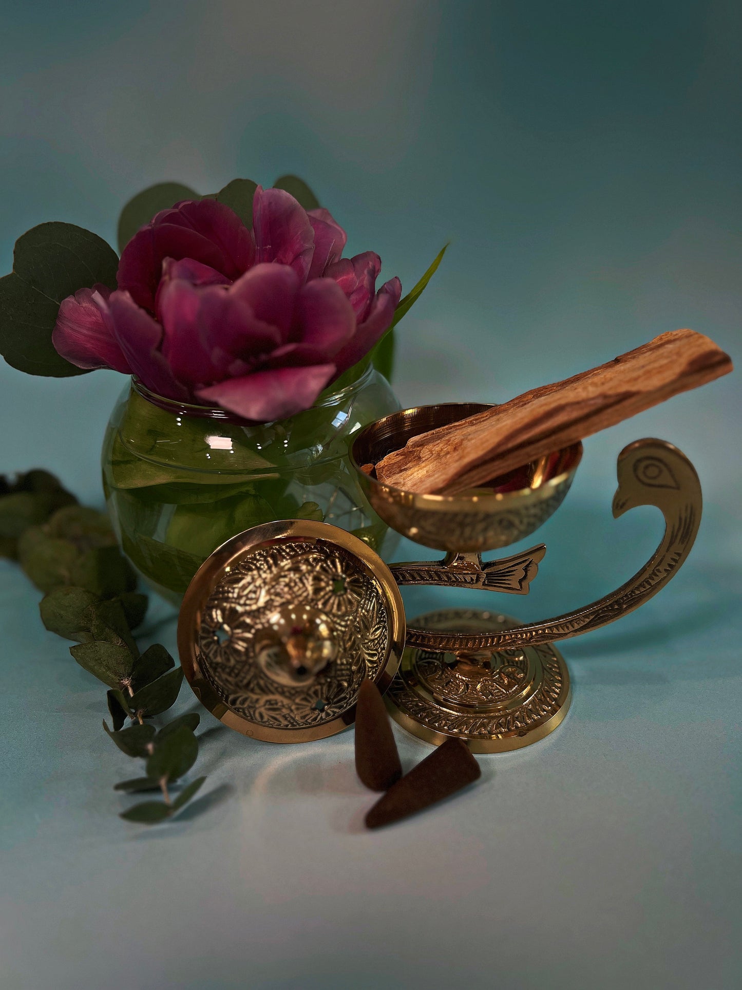 Peacock incense burner