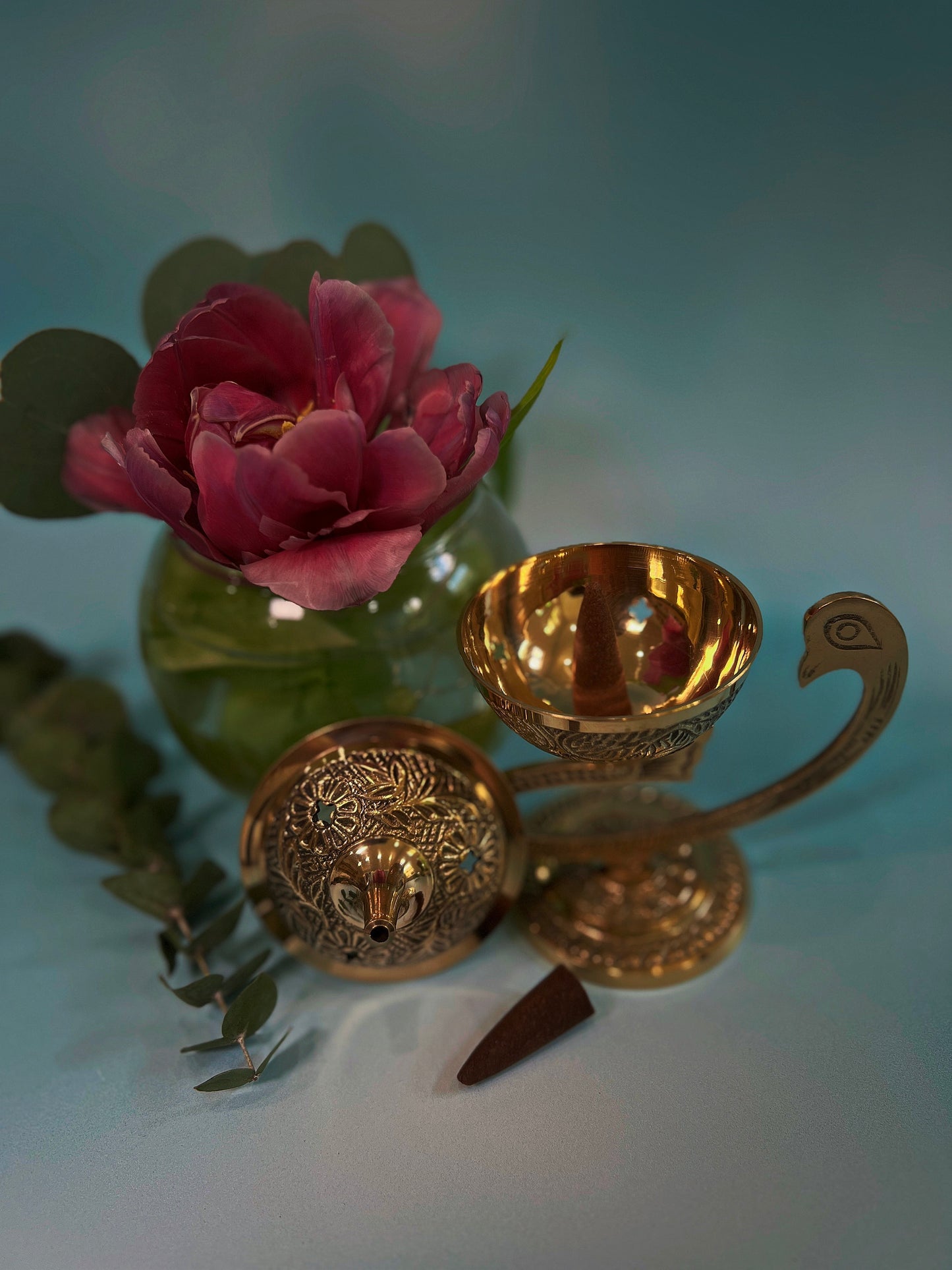 Peacock incense burner