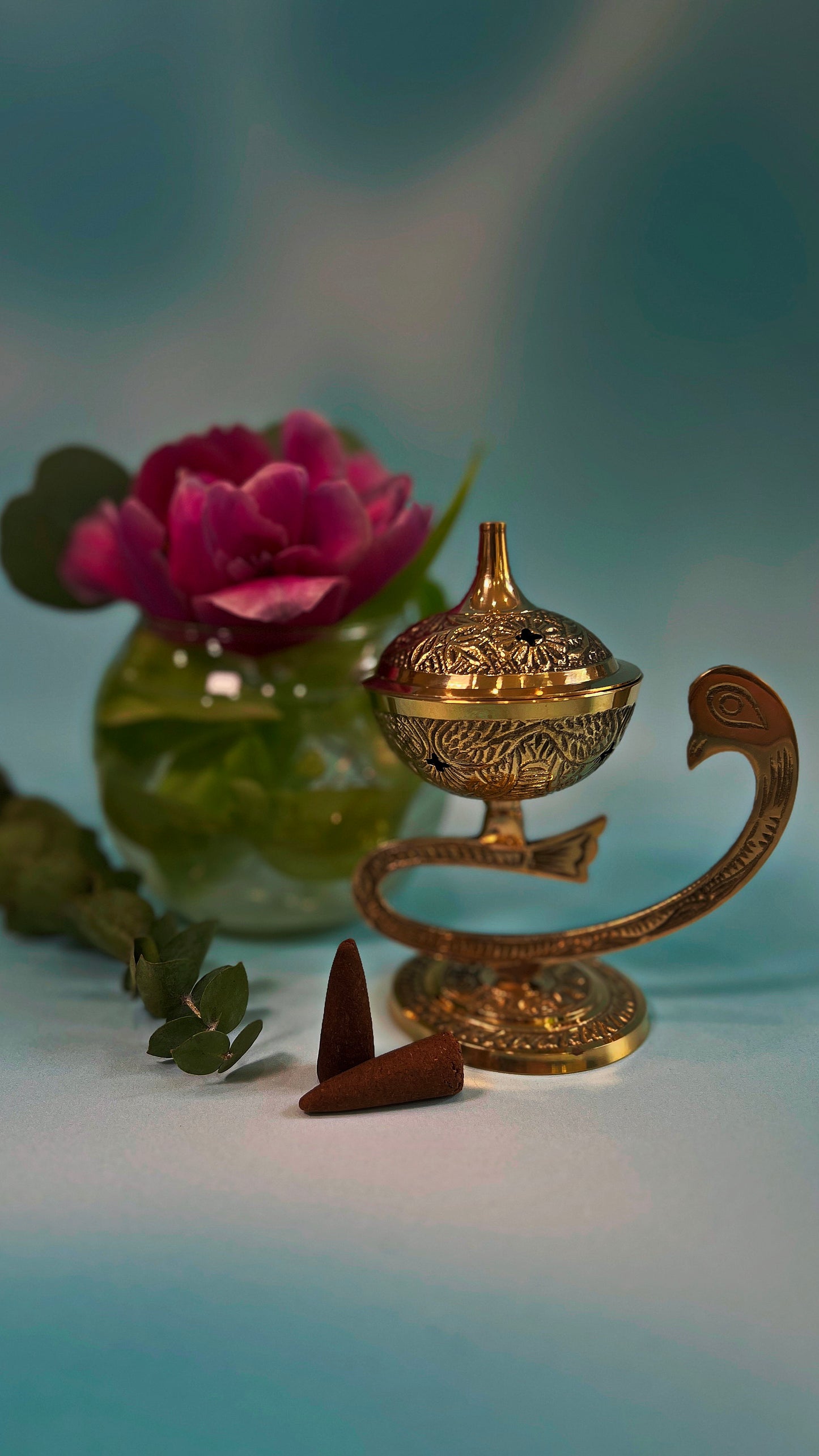 Peacock incense burner