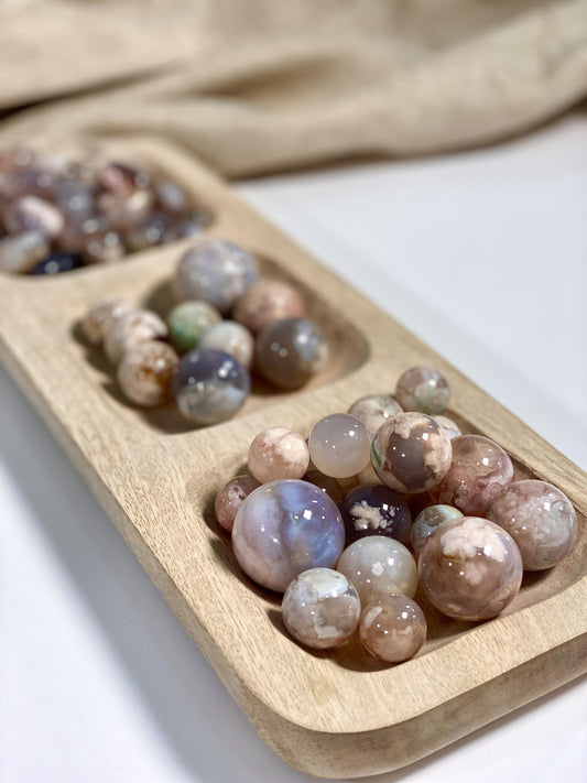 Flower Agate mini sphere - 24-33mm