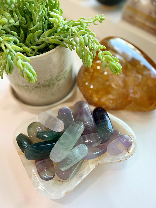 Fluorite Palm Stone (elongated)