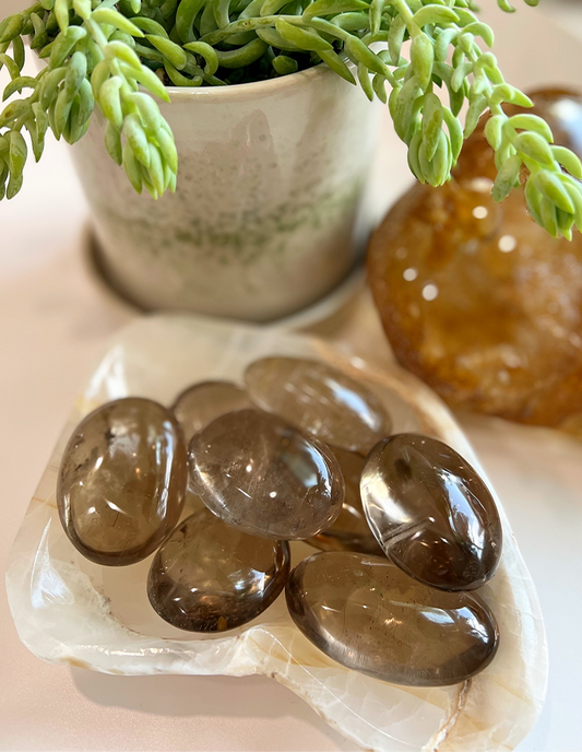 Smoky Quartz Palm Stone