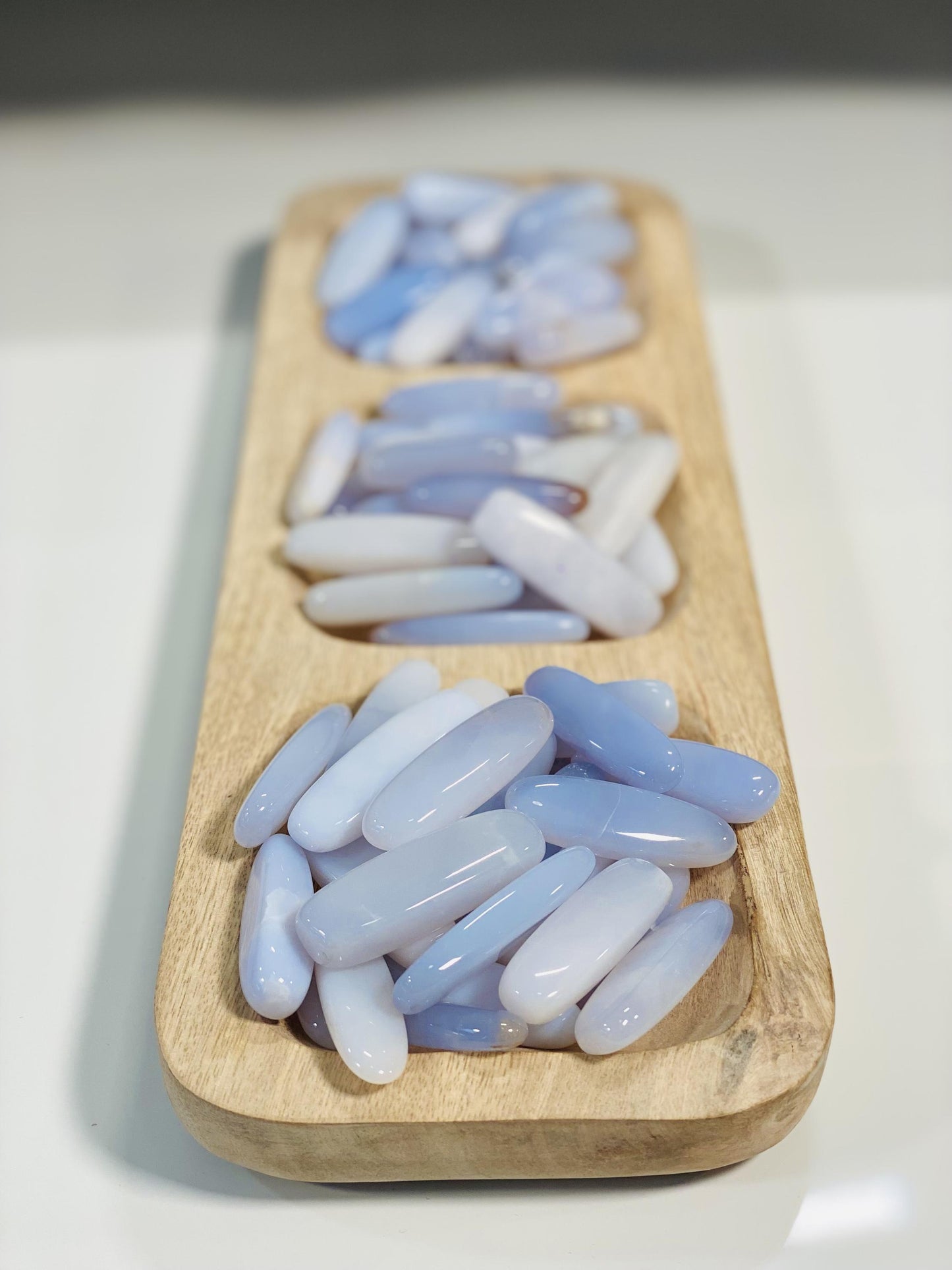 Blue Chalcedony Pebble Sticks