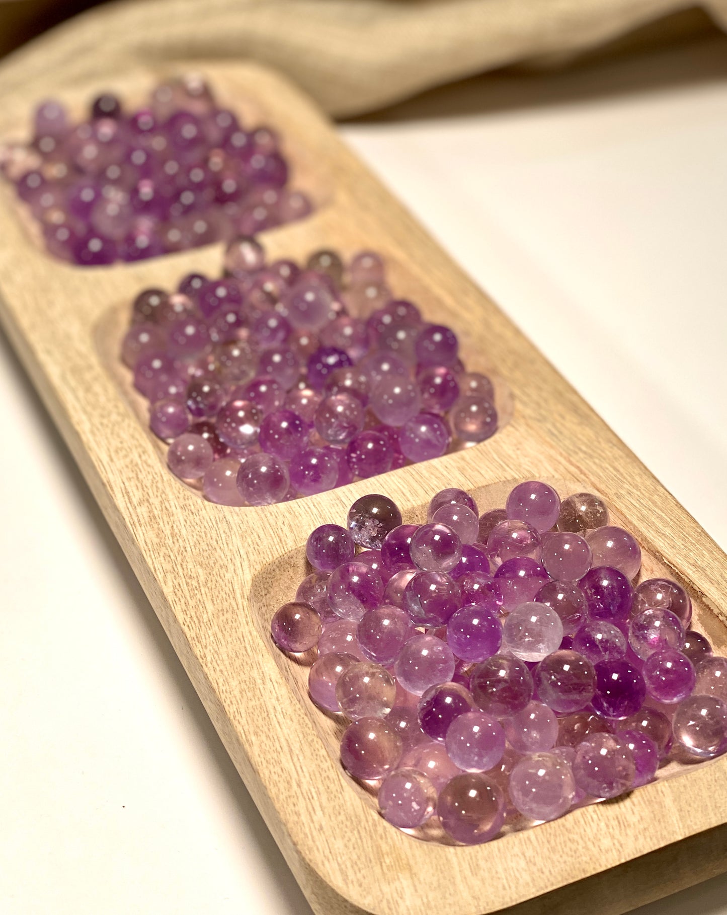 Amethyst mini sphere - set of 10pc