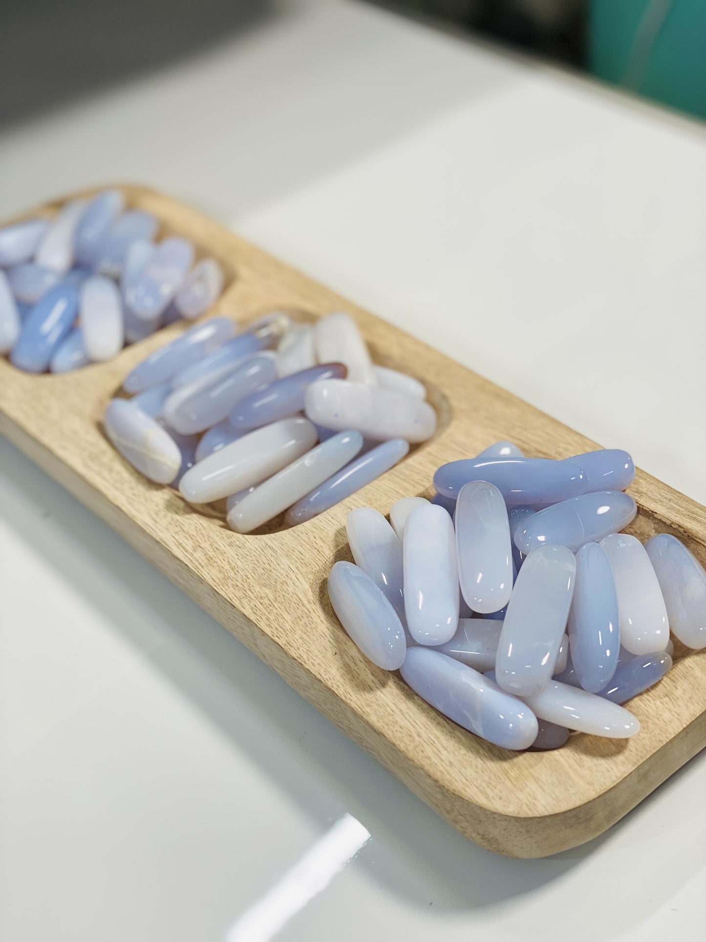 Blue Chalcedony Pebble Sticks